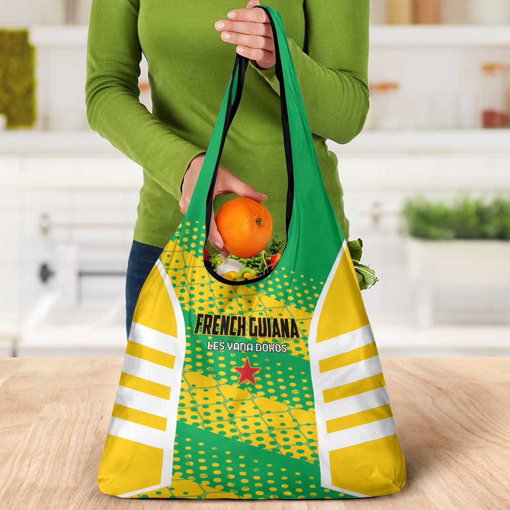French Guiana Football Grocery Bag Go Les Yana Dokos - Wonder Print Shop