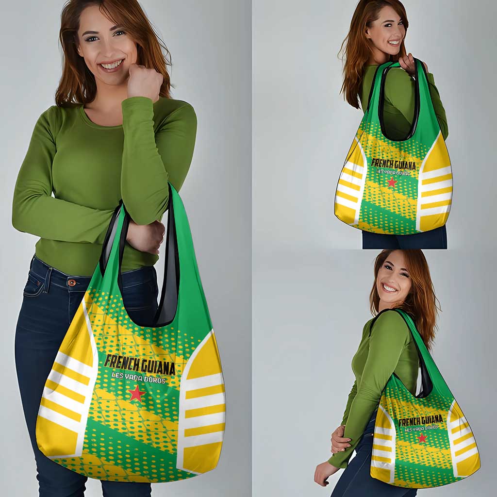 French Guiana Football Grocery Bag Go Les Yana Dokos - Wonder Print Shop