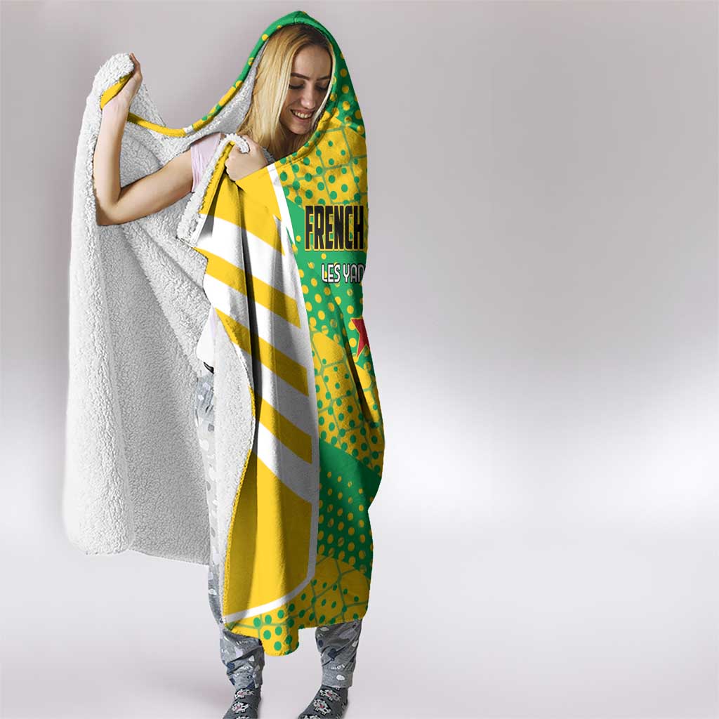 French Guiana Football Hooded Blanket Go Les Yana Dokos - Wonder Print Shop
