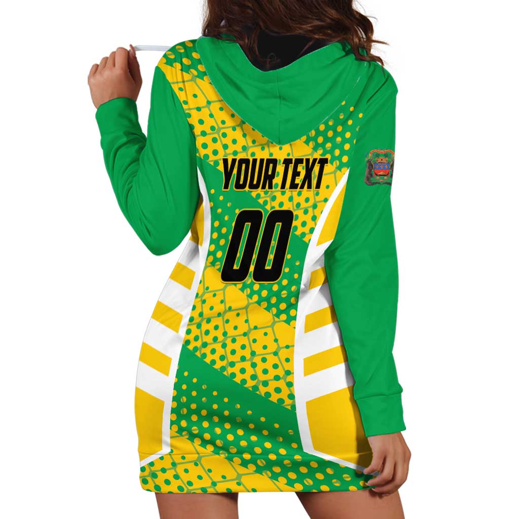 Custom French Guiana Football Hoodie Dress Go Les Yana Dokos - Wonder Print Shop