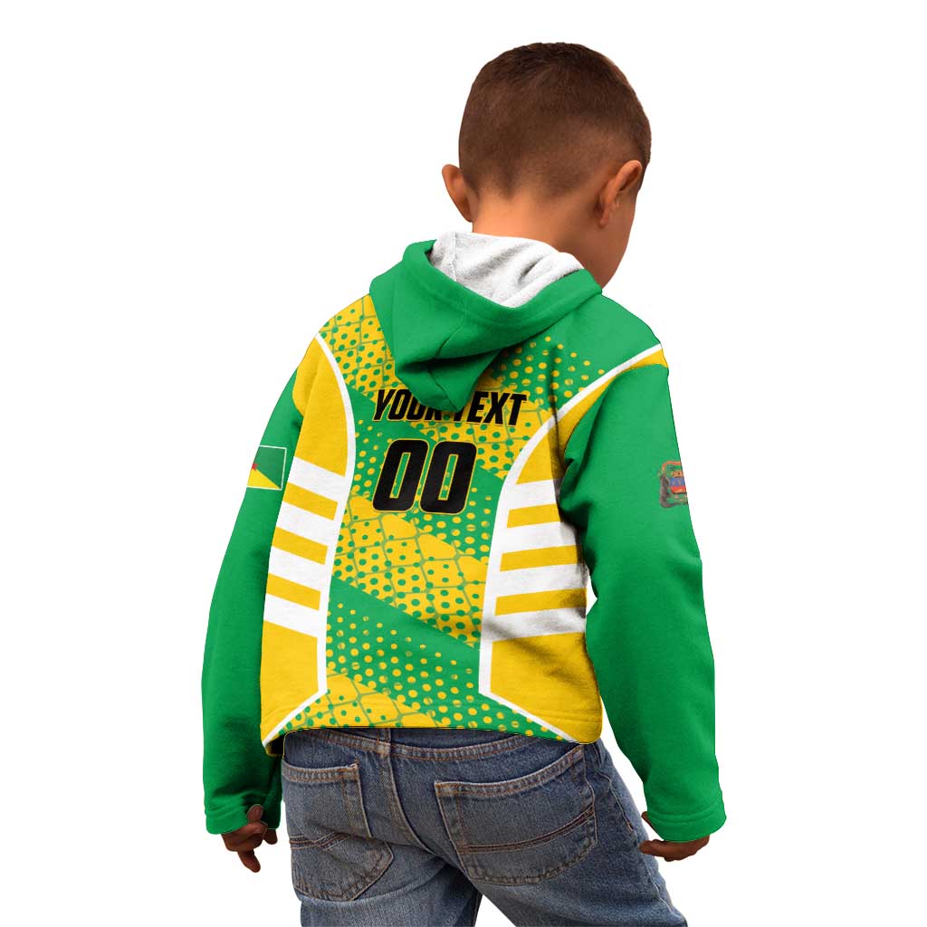 Custom French Guiana Football Kid Hoodie Go Les Yana Dokos - Wonder Print Shop