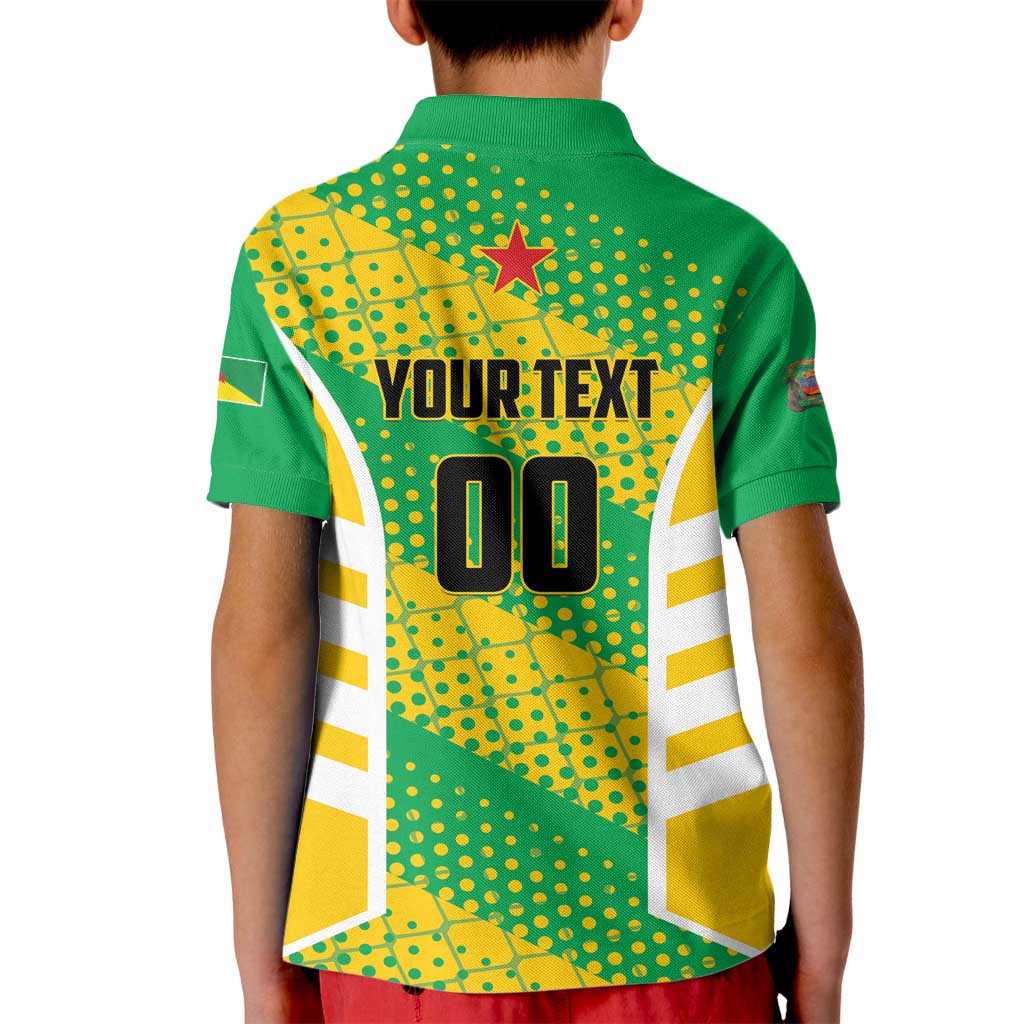 Custom French Guiana Football Kid Polo Shirt Go Les Yana Dokos - Wonder Print Shop
