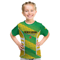 Custom French Guiana Football Kid T Shirt Go Les Yana Dokos - Wonder Print Shop