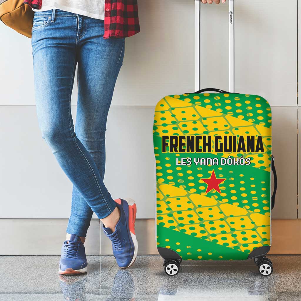 French Guiana Football Luggage Cover Go Les Yana Dokos - Wonder Print Shop