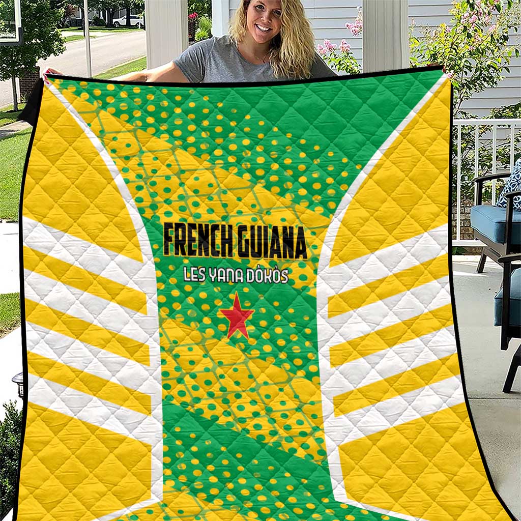 French Guiana Football Quilt Go Les Yana Dokos - Wonder Print Shop