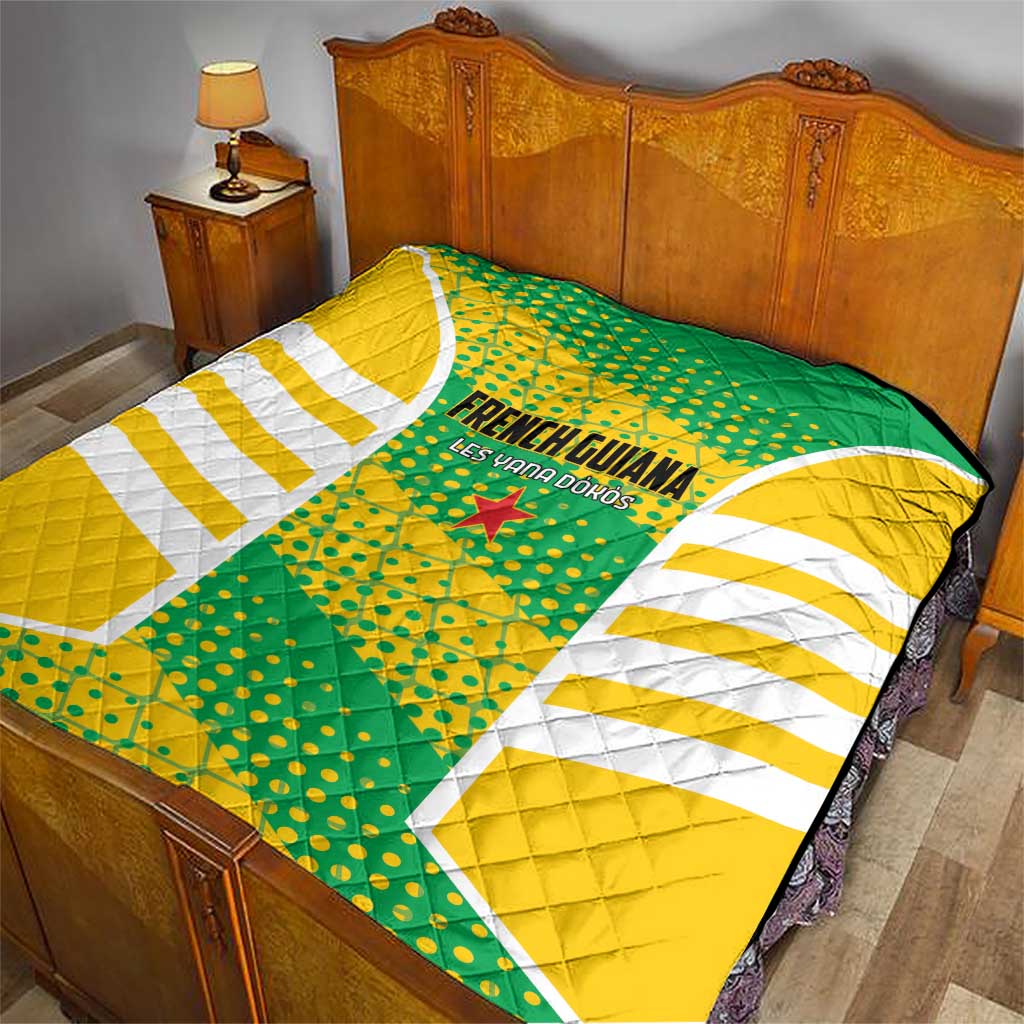 French Guiana Football Quilt Go Les Yana Dokos - Wonder Print Shop