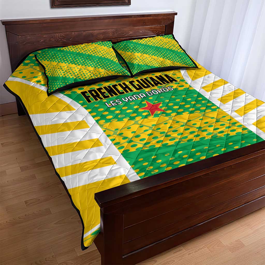 French Guiana Football Quilt Bed Set Go Les Yana Dokos - Wonder Print Shop