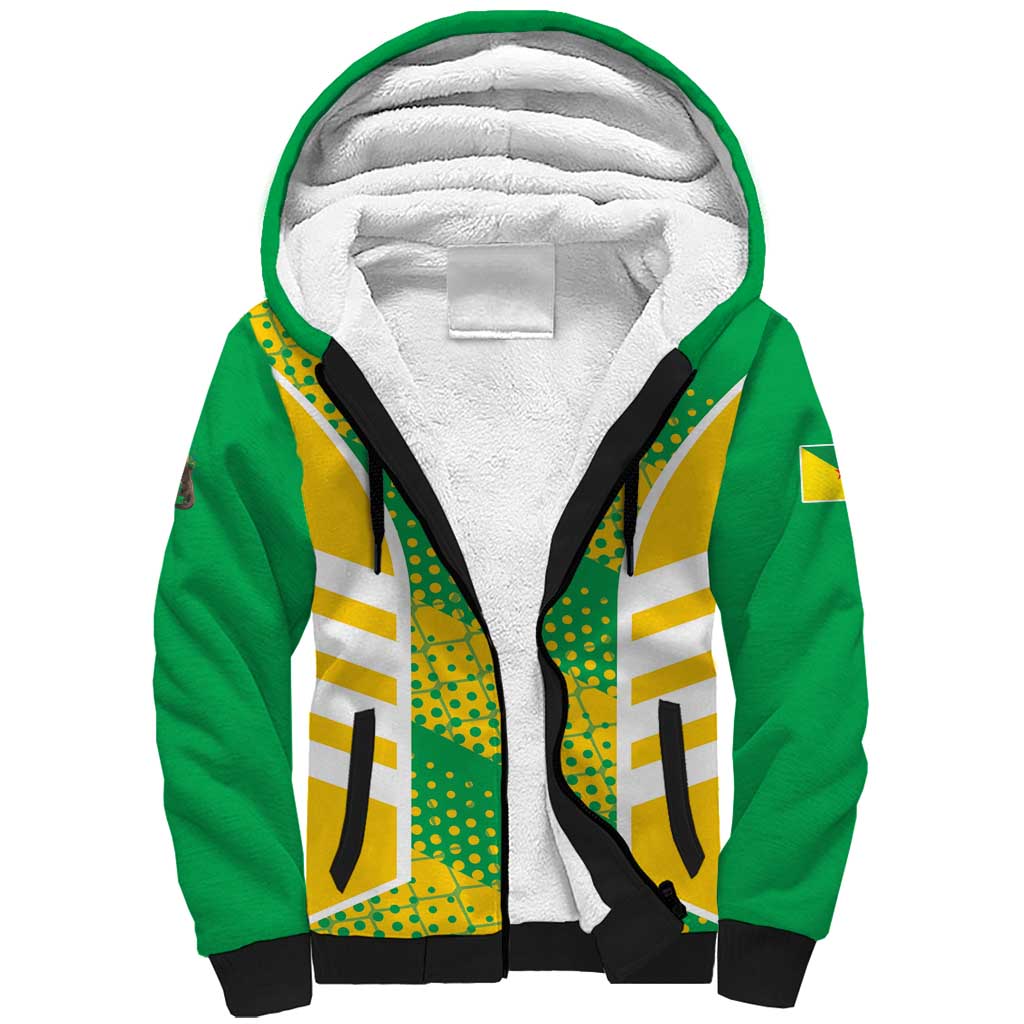 Custom French Guiana Football Sherpa Hoodie Go Les Yana Dokos - Wonder Print Shop