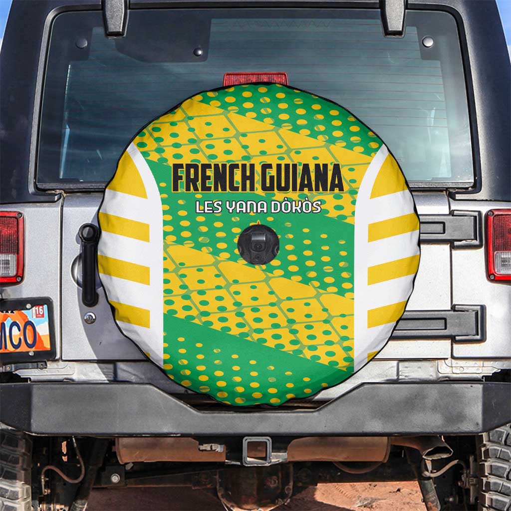 French Guiana Football Spare Tire Cover Go Les Yana Dokos - Wonder Print Shop