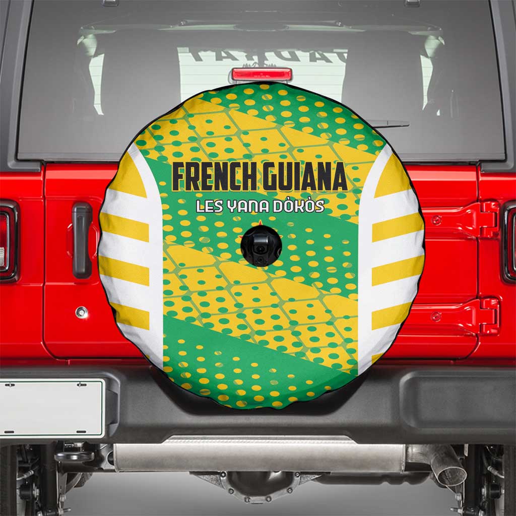 French Guiana Football Spare Tire Cover Go Les Yana Dokos - Wonder Print Shop
