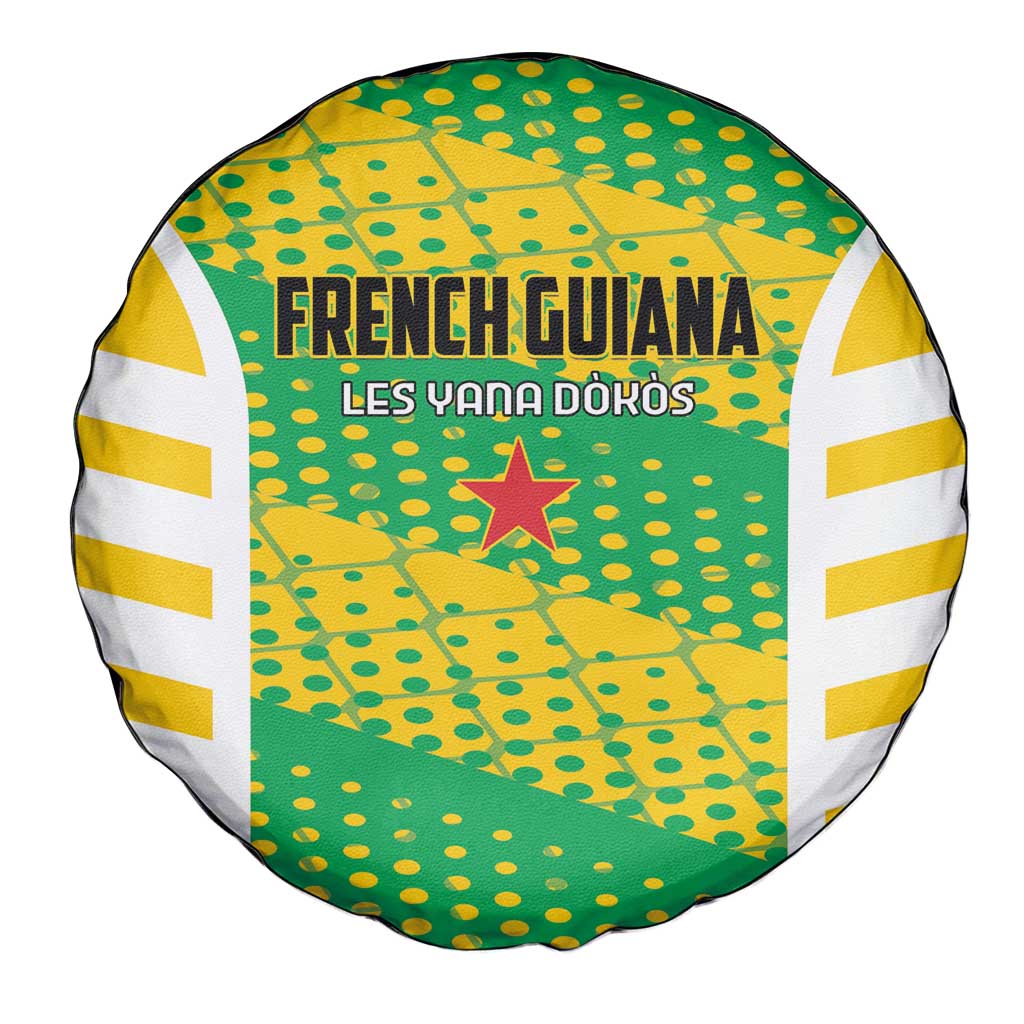 French Guiana Football Spare Tire Cover Go Les Yana Dokos - Wonder Print Shop