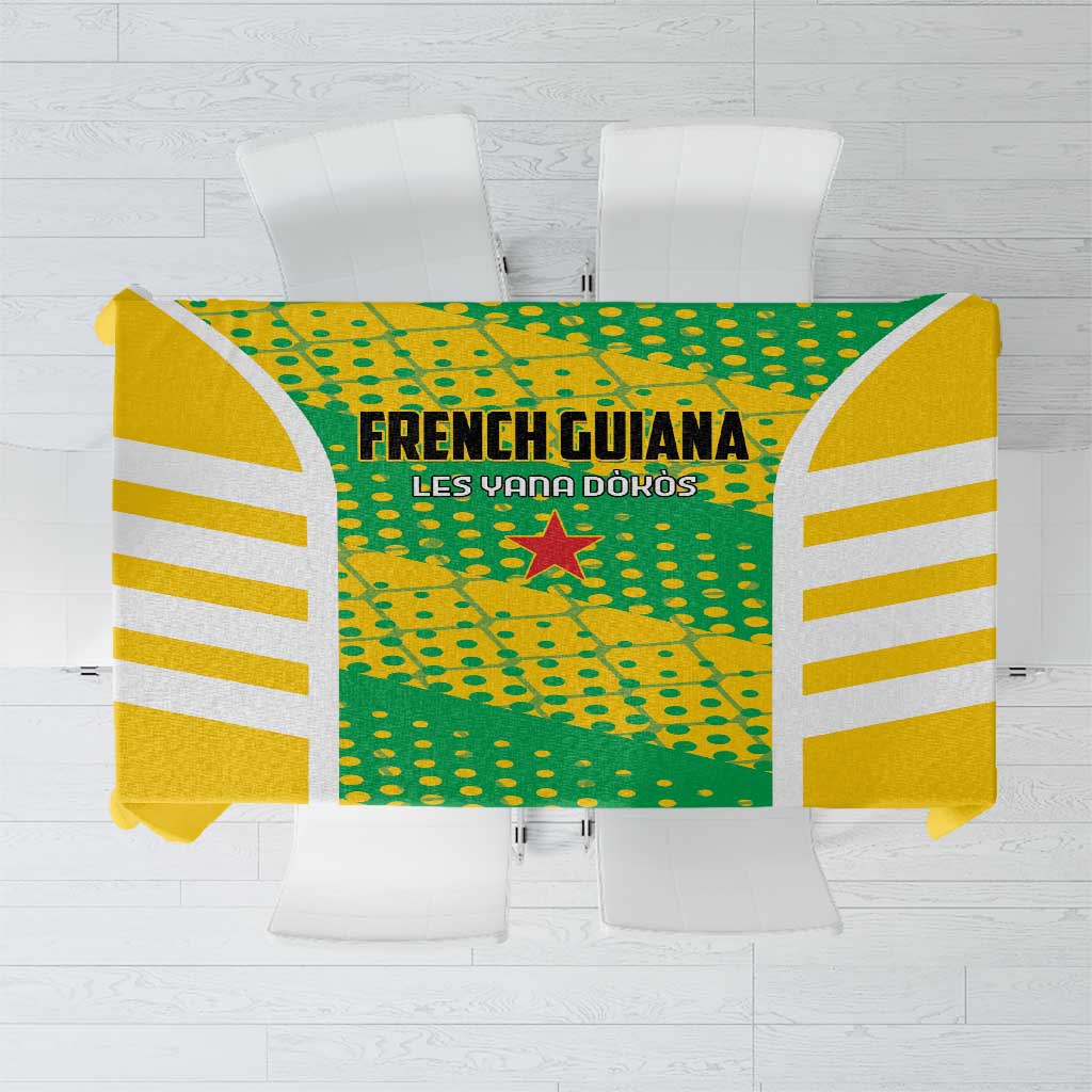 French Guiana Football Tablecloth Go Les Yana Dokos - Wonder Print Shop