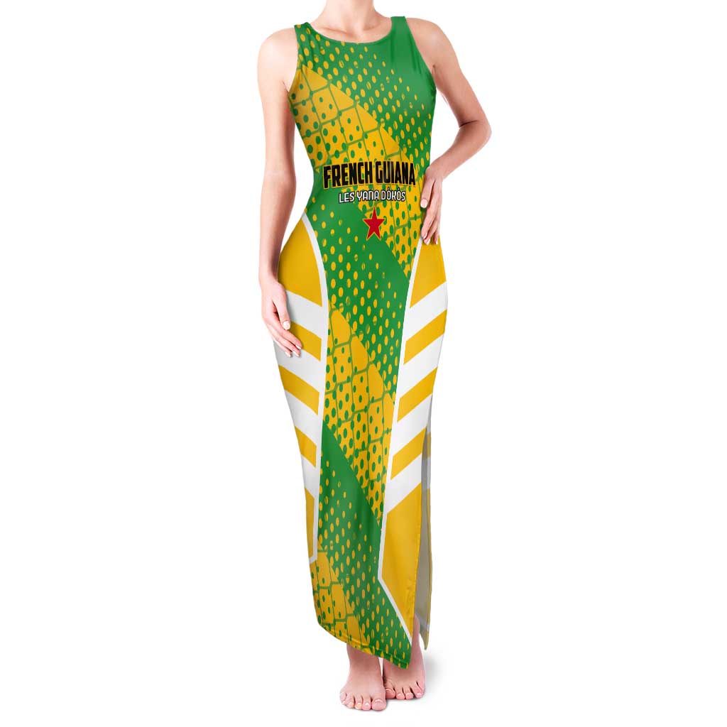 Custom French Guiana Football Tank Maxi Dress Go Les Yana Dokos - Wonder Print Shop