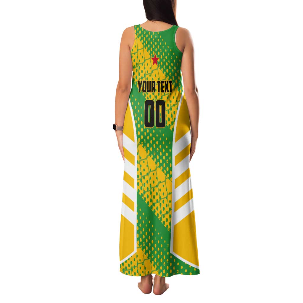 Custom French Guiana Football Tank Maxi Dress Go Les Yana Dokos - Wonder Print Shop