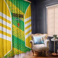 French Guiana Football Window Curtain Go Les Yana Dokos - Wonder Print Shop