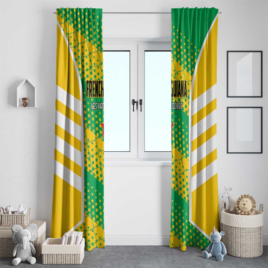 French Guiana Football Window Curtain Go Les Yana Dokos - Wonder Print Shop