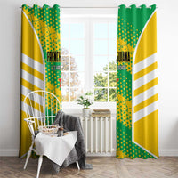 French Guiana Football Window Curtain Go Les Yana Dokos - Wonder Print Shop
