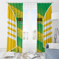French Guiana Football Window Curtain Go Les Yana Dokos - Wonder Print Shop
