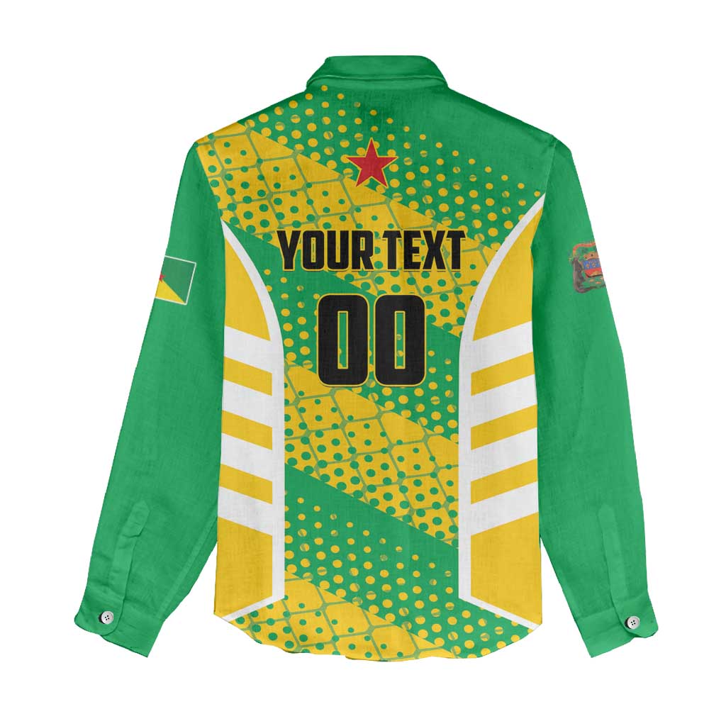 Custom French Guiana Football Women Casual Shirt Go Les Yana Dokos - Wonder Print Shop