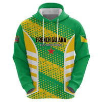 Custom French Guiana Football Zip Hoodie Go Les Yana Dokos - Wonder Print Shop