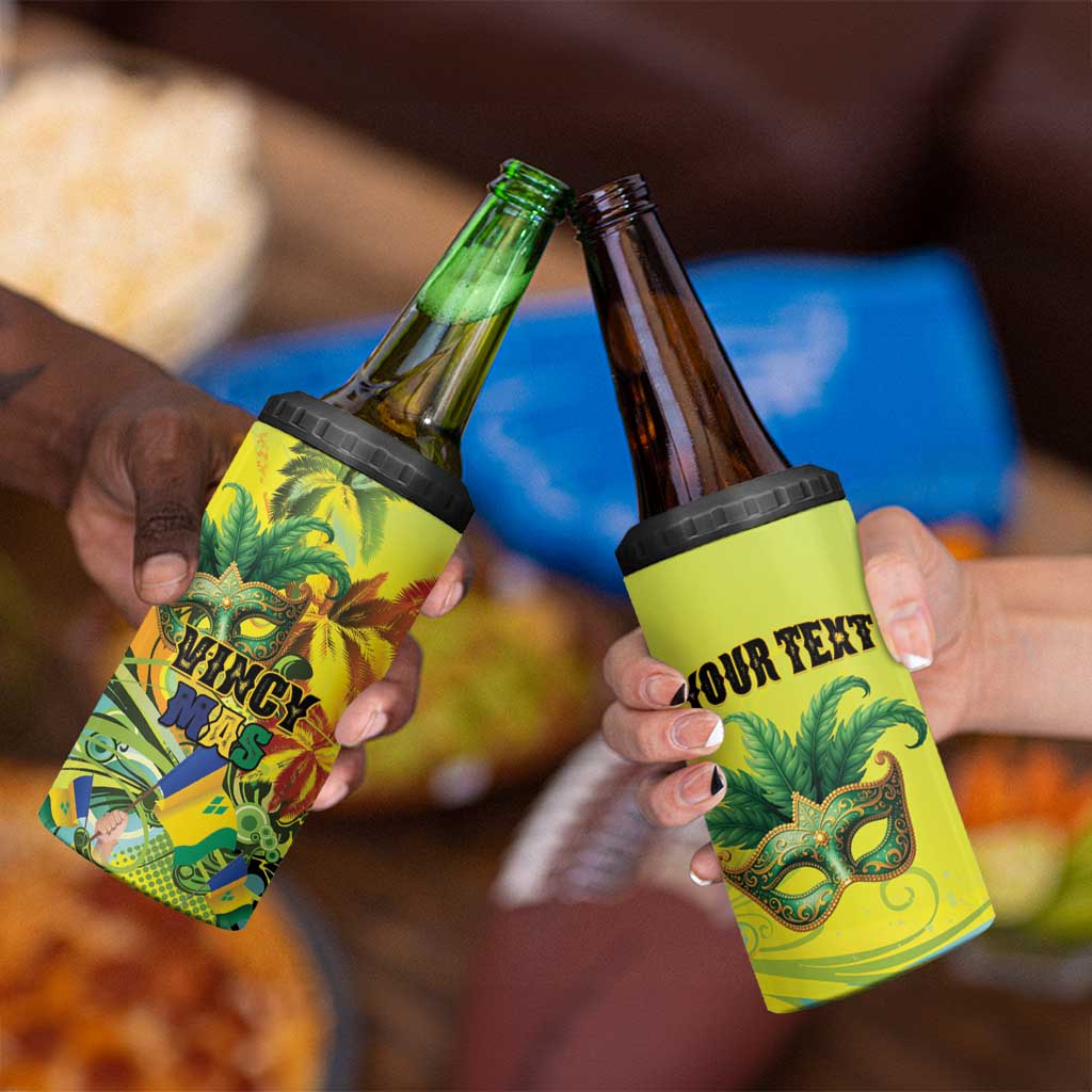 Personalized Vincy Mas 4 in 1 Can Cooler Tumbler The Caribbean Hottest Carnival - Wonder Print Shop