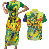 Personalized Vincy Mas Couples Matching Short Sleeve Bodycon Dress and Hawaiian Shirt The Caribbean Hottest Carnival - Wonder Print Shop