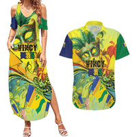 Personalized Vincy Mas Couples Matching Summer Maxi Dress and Hawaiian Shirt The Caribbean Hottest Carnival - Wonder Print Shop