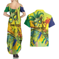 Personalized Vincy Mas Couples Matching Summer Maxi Dress and Hawaiian Shirt The Caribbean Hottest Carnival - Wonder Print Shop