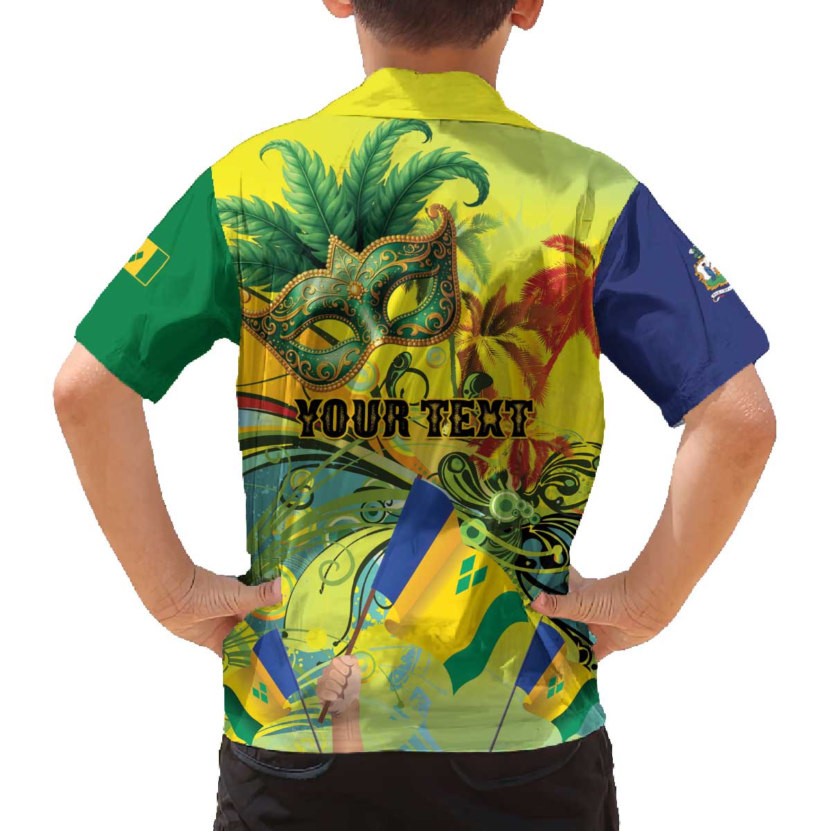 Personalized Vincy Mas Family Matching Off The Shoulder Long Sleeve Dress and Hawaiian Shirt The Caribbean Hottest Carnival - Wonder Print Shop
