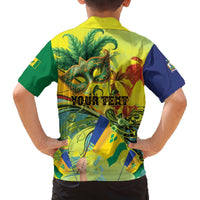 Personalized Vincy Mas Family Matching Off The Shoulder Long Sleeve Dress and Hawaiian Shirt The Caribbean Hottest Carnival - Wonder Print Shop