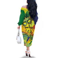 Personalized Vincy Mas Family Matching Off The Shoulder Long Sleeve Dress and Hawaiian Shirt The Caribbean Hottest Carnival - Wonder Print Shop