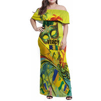 Personalized Vincy Mas Family Matching Off Shoulder Maxi Dress and Hawaiian Shirt The Caribbean Hottest Carnival - Wonder Print Shop
