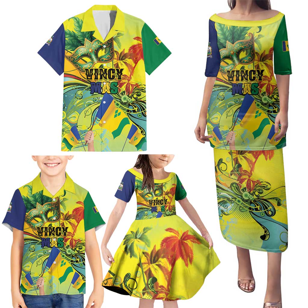 Personalized Vincy Mas Family Matching Puletasi and Hawaiian Shirt The Caribbean Hottest Carnival - Wonder Print Shop