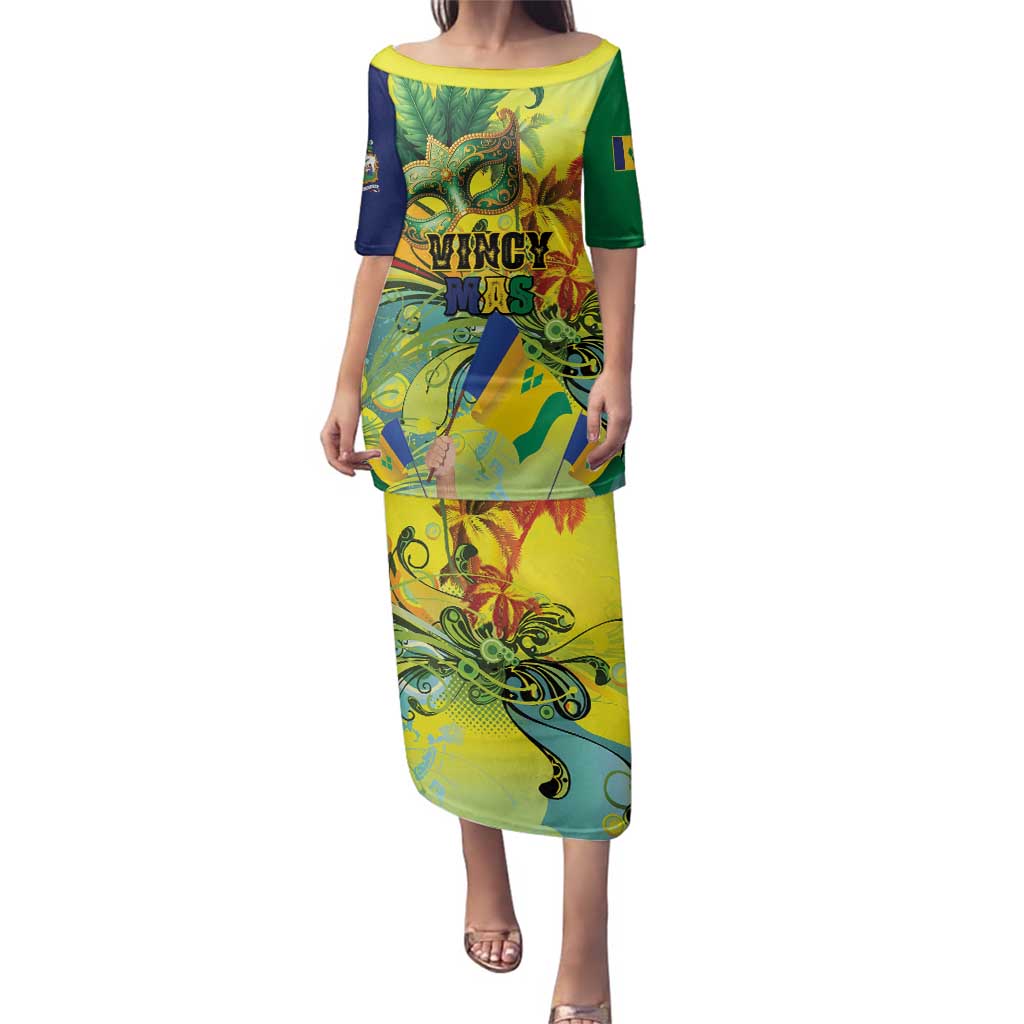 Personalized Vincy Mas Family Matching Puletasi and Hawaiian Shirt The Caribbean Hottest Carnival - Wonder Print Shop