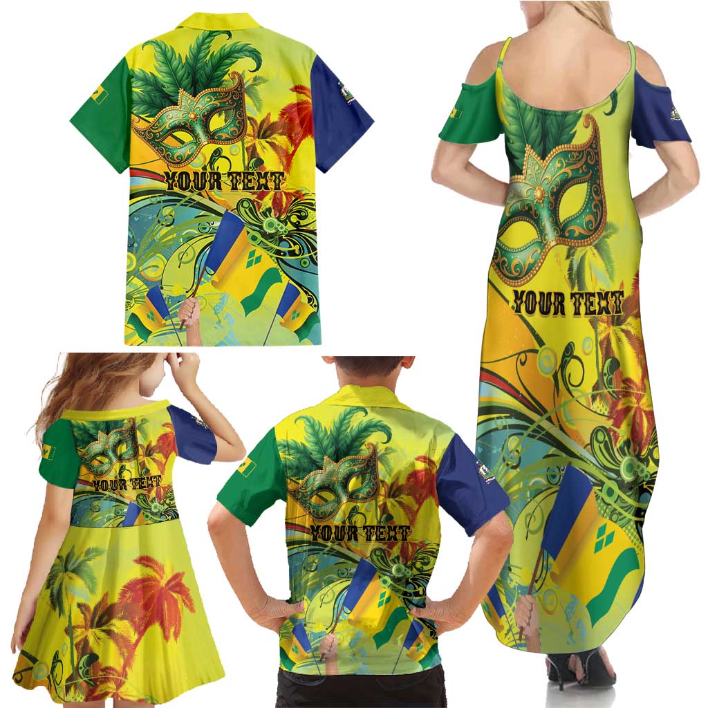 Personalized Vincy Mas Family Matching Summer Maxi Dress and Hawaiian Shirt The Caribbean Hottest Carnival - Wonder Print Shop