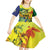 Personalized Vincy Mas Kid Short Sleeve Dress The Caribbean Hottest Carnival - Wonder Print Shop