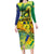 Personalized Vincy Mas Long Sleeve Bodycon Dress The Caribbean Hottest Carnival - Wonder Print Shop