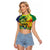 Personalized Vincy Mas Raglan Cropped T Shirt The Caribbean Hottest Carnival - Wonder Print Shop