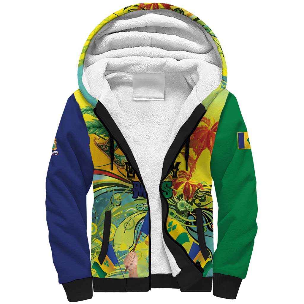 Personalized Vincy Mas Sherpa Hoodie The Caribbean Hottest Carnival - Wonder Print Shop