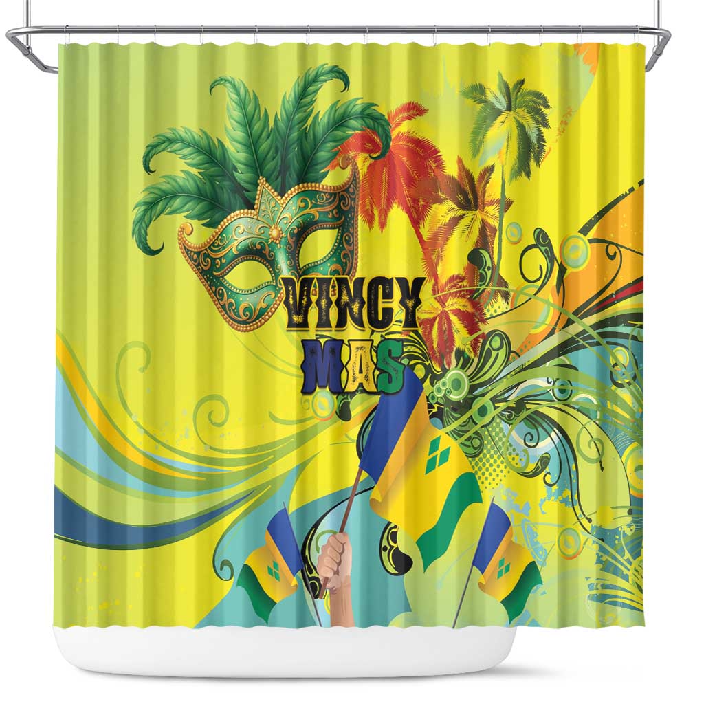Vincy Mas Shower Curtain The Caribbean Hottest Carnival - Wonder Print Shop