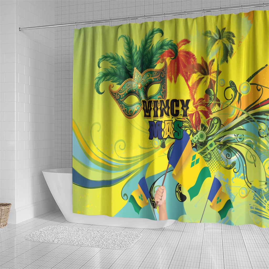 Vincy Mas Shower Curtain The Caribbean Hottest Carnival - Wonder Print Shop