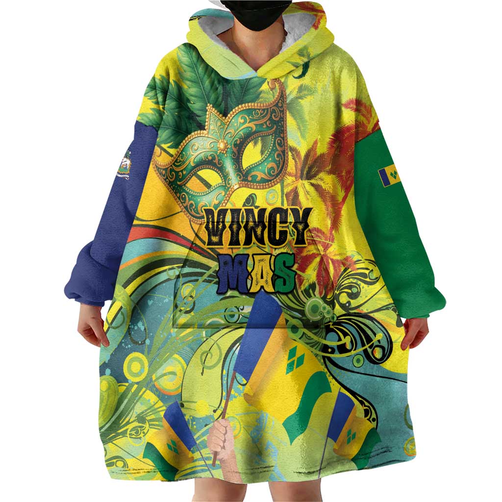 Personalized Vincy Mas Wearable Blanket Hoodie The Caribbean Hottest Carnival - Wonder Print Shop