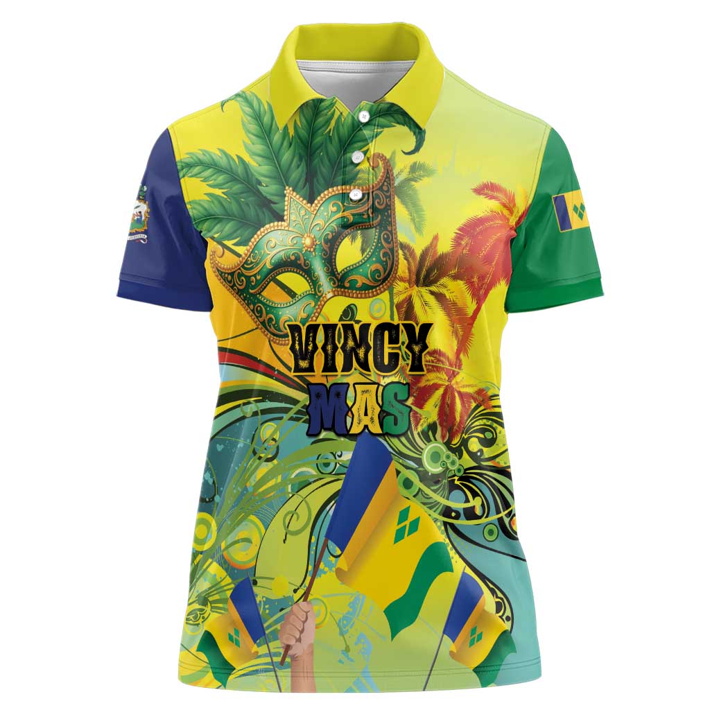 Personalized Vincy Mas Women Polo Shirt The Caribbean Hottest Carnival - Wonder Print Shop