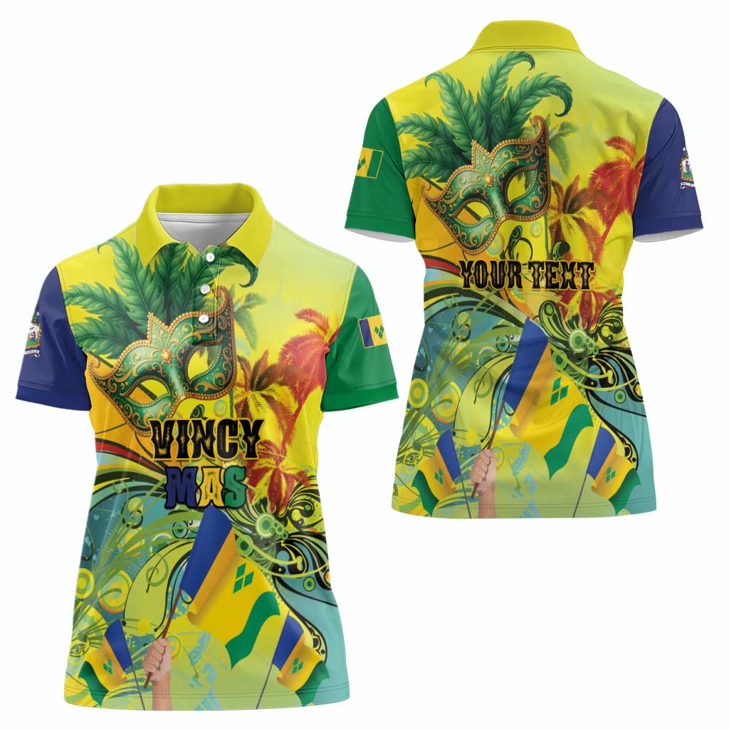 Personalized Vincy Mas Women Polo Shirt The Caribbean Hottest Carnival - Wonder Print Shop