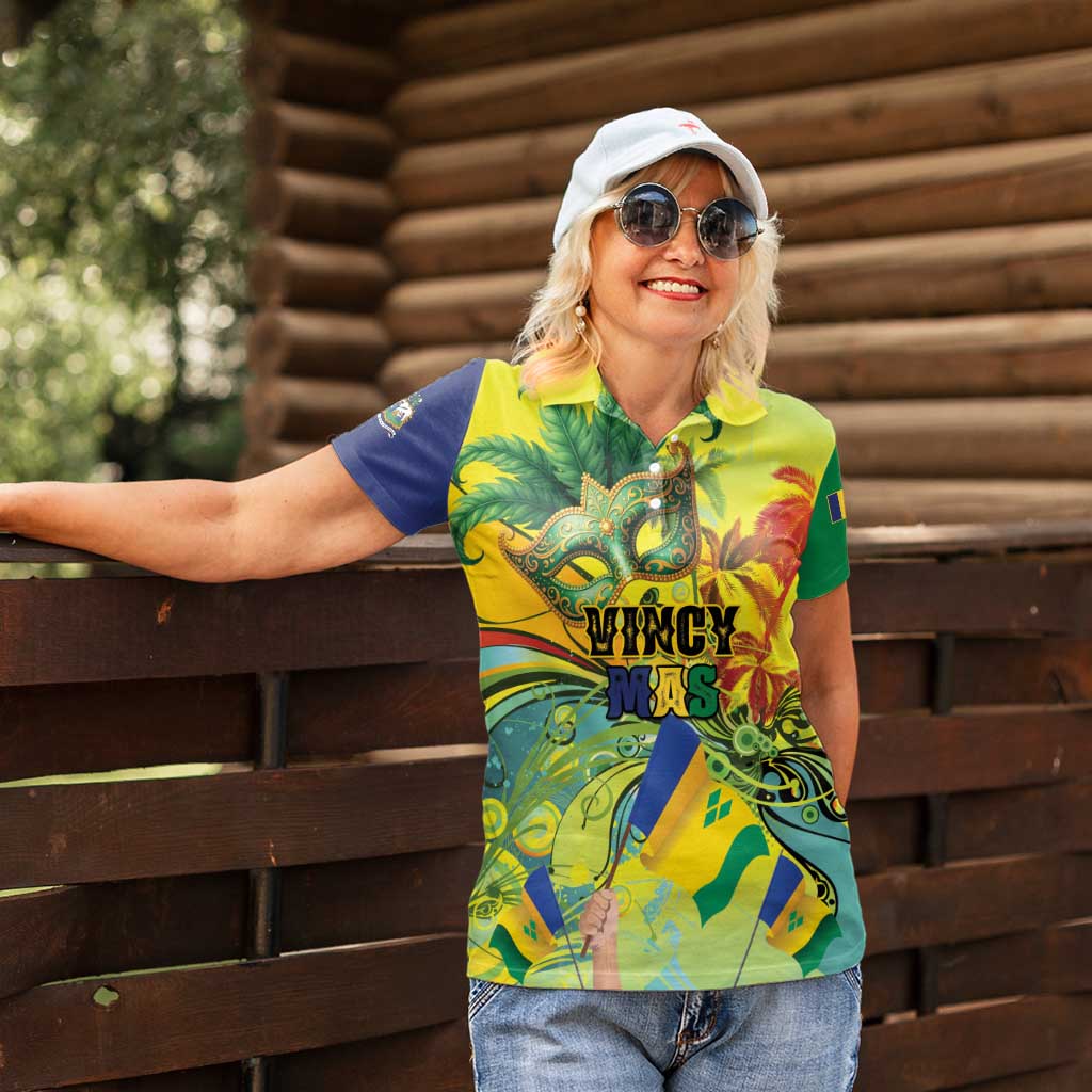 Personalized Vincy Mas Women Polo Shirt The Caribbean Hottest Carnival - Wonder Print Shop