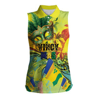 Personalized Vincy Mas Women Sleeveless Polo Shirt The Caribbean Hottest Carnival - Wonder Print Shop