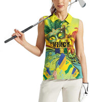 Personalized Vincy Mas Women Sleeveless Polo Shirt The Caribbean Hottest Carnival - Wonder Print Shop