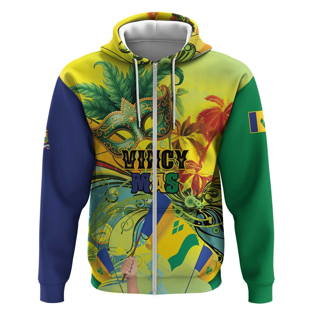 Personalized Vincy Mas Zip Hoodie The Caribbean Hottest Carnival - Wonder Print Shop