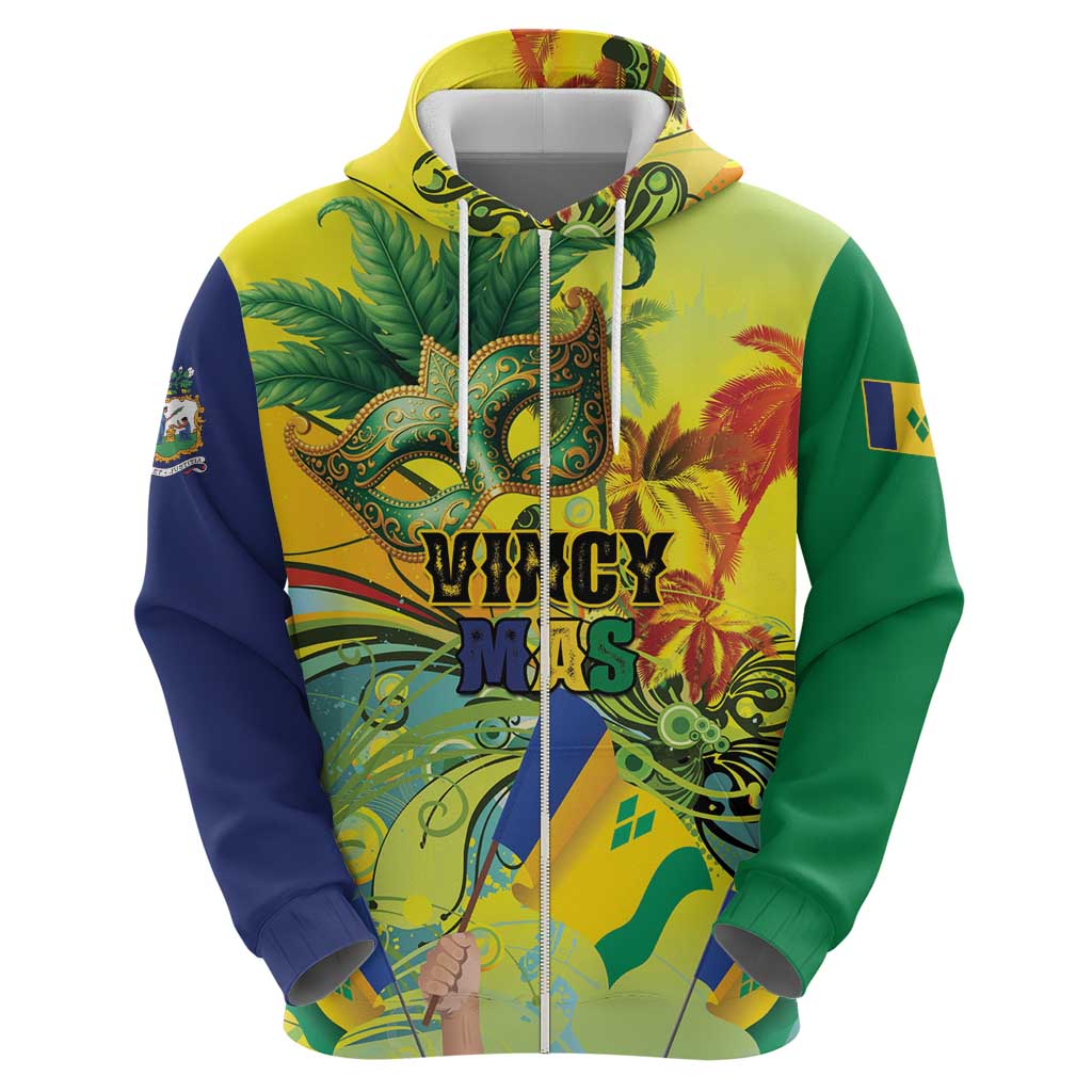 Personalized Vincy Mas Zip Hoodie The Caribbean Hottest Carnival - Wonder Print Shop