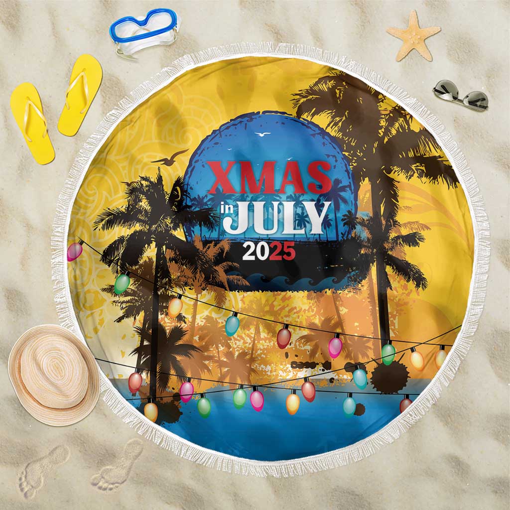 Xmas in July 2025 Beach Blanket Caribbean Summer Christmas - Wonder Print Shop